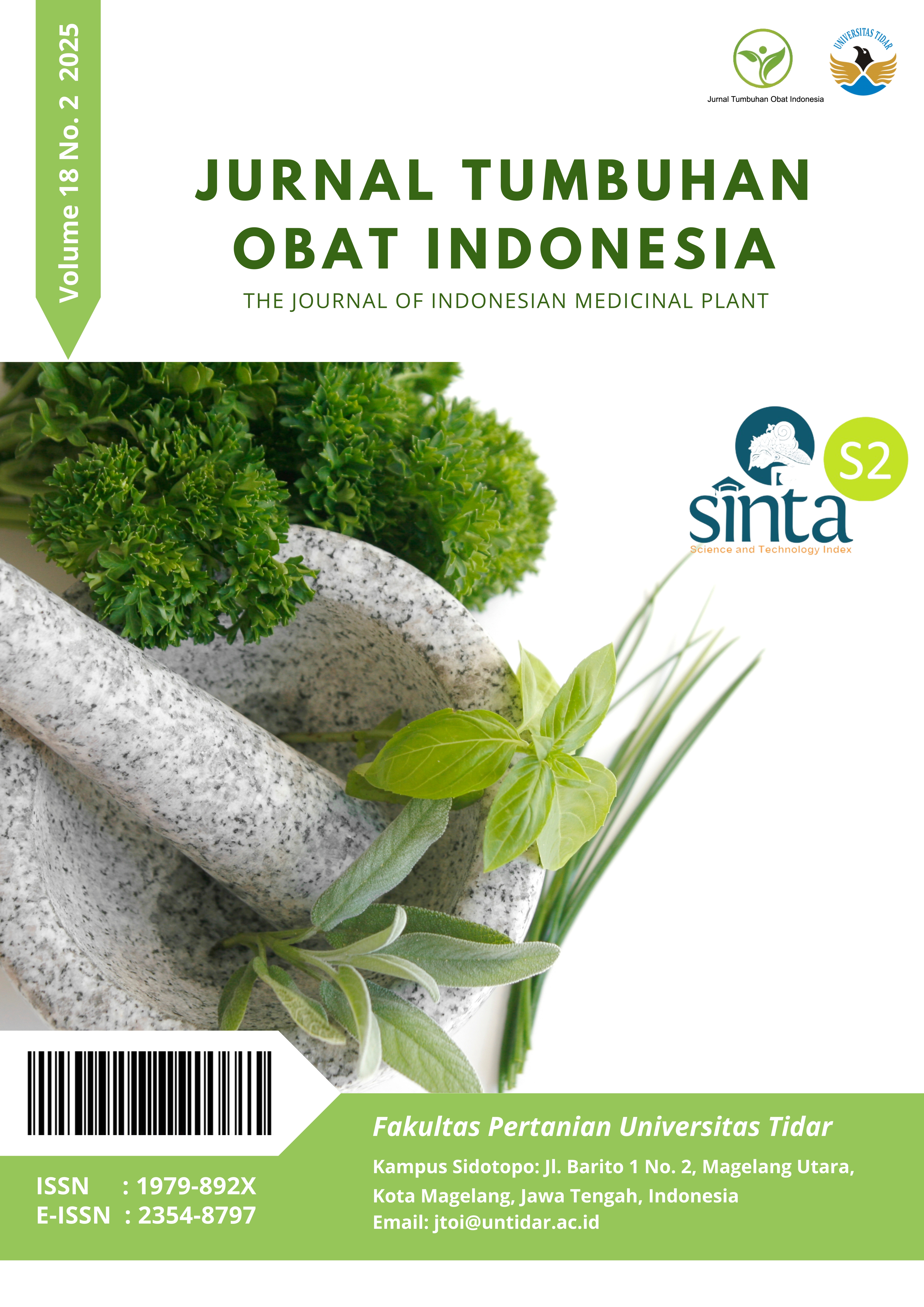 Cover Jurnal Tumbuhan Obat Indonesia